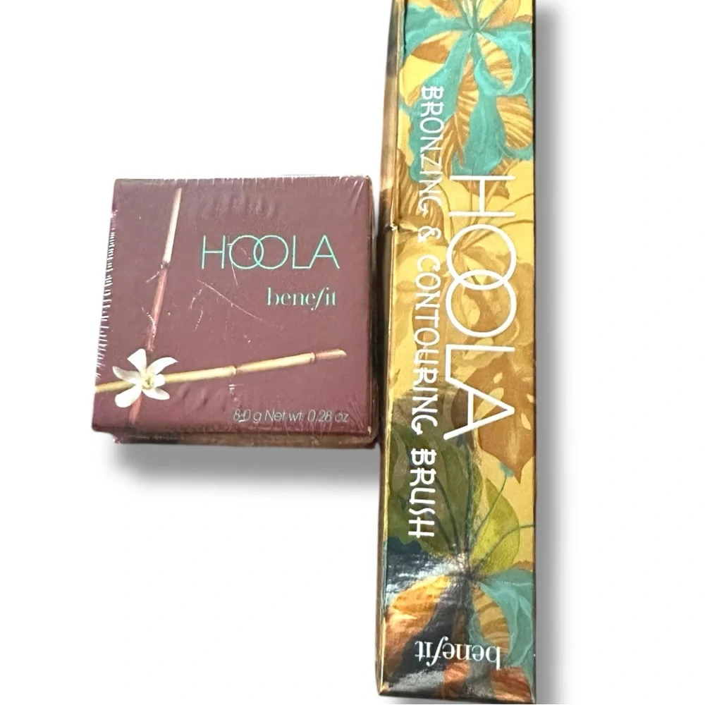 Benefit Hoola Matte Bronzing Powder & Luxe Teal Contouring Brush SET! SEALED